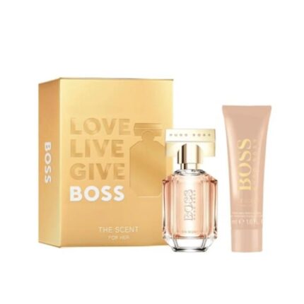 Hugo Boss The Scent For Her Eau De Parfum Woman's Gift Set Spray 30ml With Body Lotion (The Scent for Her by Hugo Boss is a Gift Set consisting of 30ml Parfum Spray and with a Body Lotion.)