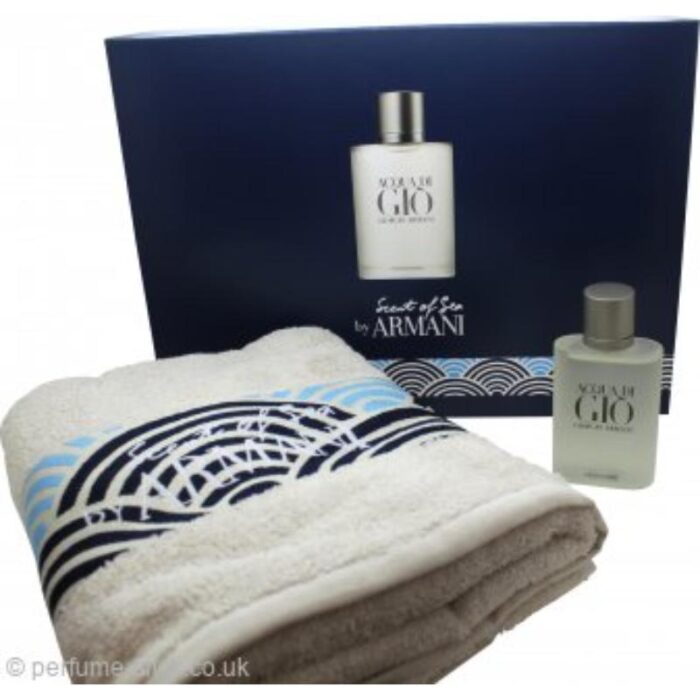 Giorgio Armani Acqua Di Gio Gift Set 100ml EDT + Towel - Image 1
